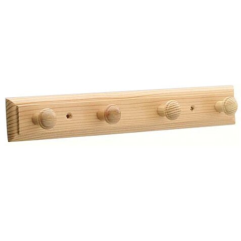 Hook Rail in Pine Lacquered