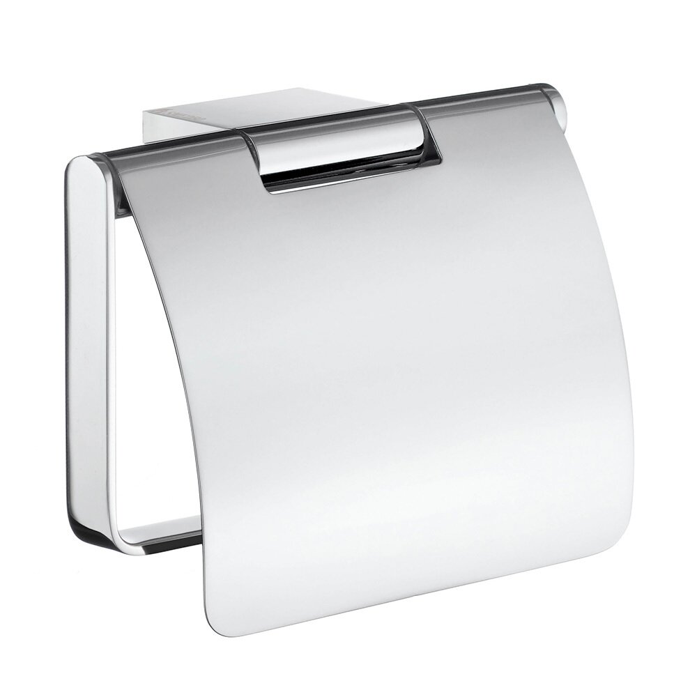 Toilet Roll Holder with lid in Polished Chrome