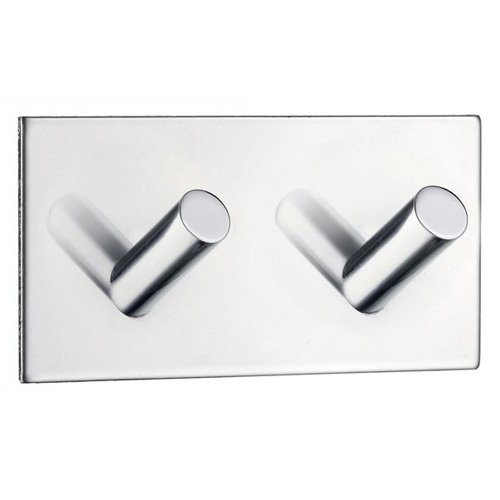 Profile Steel Double Self-Adhesive Hook in Polished Stainless Steel