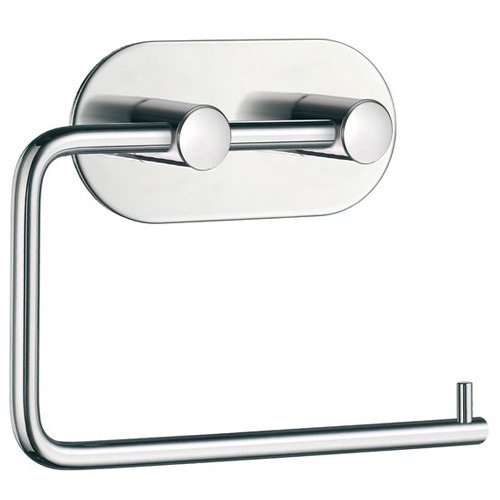 Steel Self-Adhesive Toilet Roll Holder in Polished Stainless Steel
