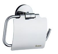 Toilet Tissue Holder with Lid Polished Chrome