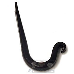 2 7/8" Rustic Single Hook in Wrought Iron