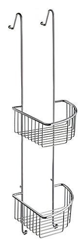 Bathroom Line Corner Shower Basket in Polished Chrome