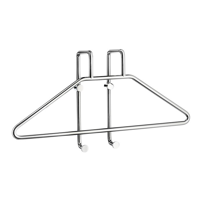 Sideline Shower Baskets Collection - Wall-Mounted Robe Valet Hanger System in Polished Chrome