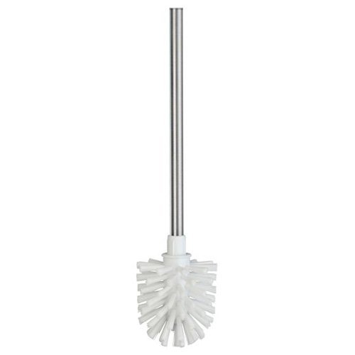 Xtra Solid Brass Spare Toilet Brush with Handle in Brushed Stainless Steel