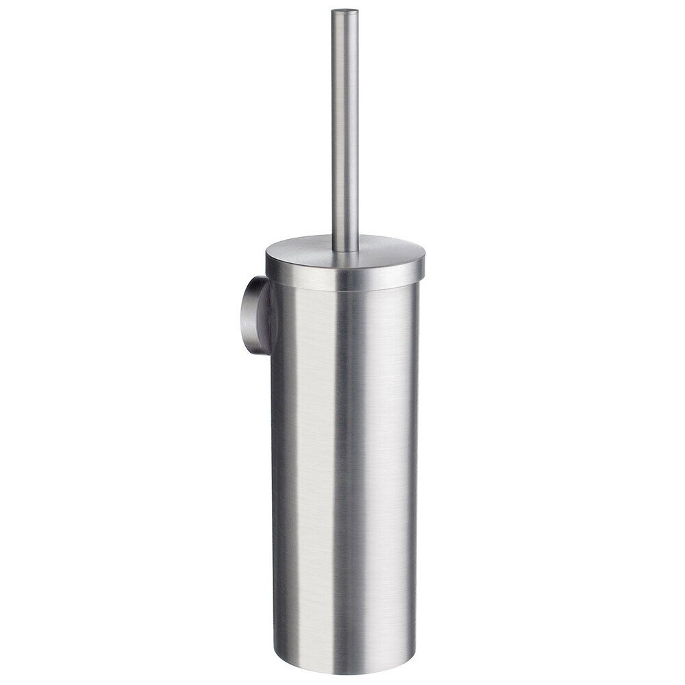 Wall Mounted Toilet Brush & Holder in Brushed Chrome