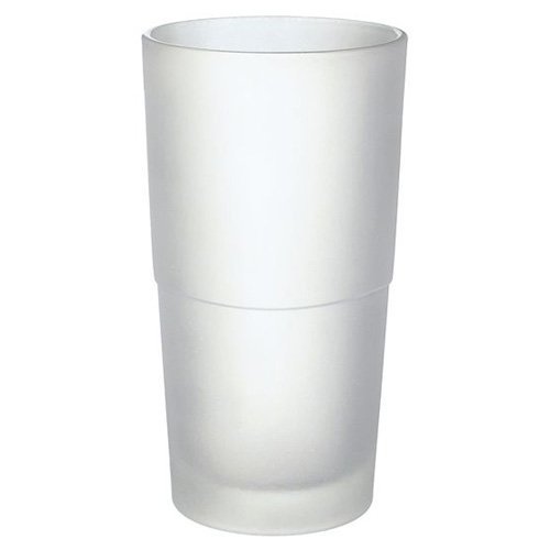 Xtra 7" Tall Spare Glass Container for Toilet Brush in Frosted Glass