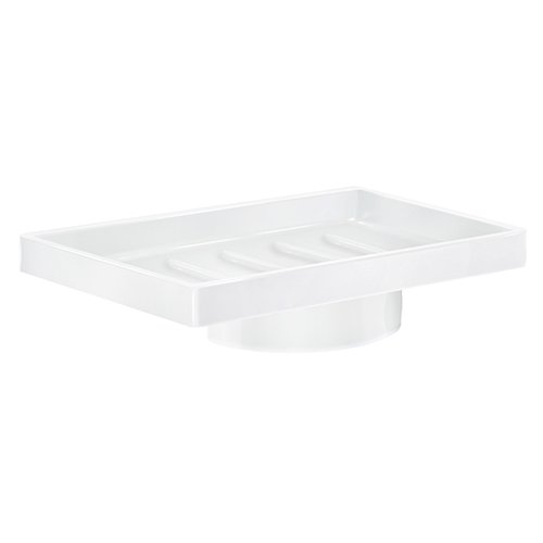 Xtra Porcelain Container Soap Dish in White Porcelain