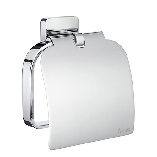 Ice European Toilet Roll Holder With Cover in Polished Chrome