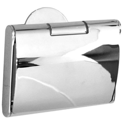 European Toilet Paper Holder with Lid in Polished Chrome
