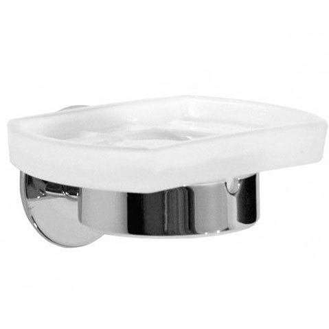 Holder with Soap Dish in Polished Chrome
