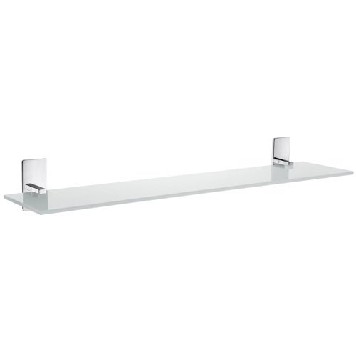 Bathroom Shelf in Polished Chrome with Frosted Glass