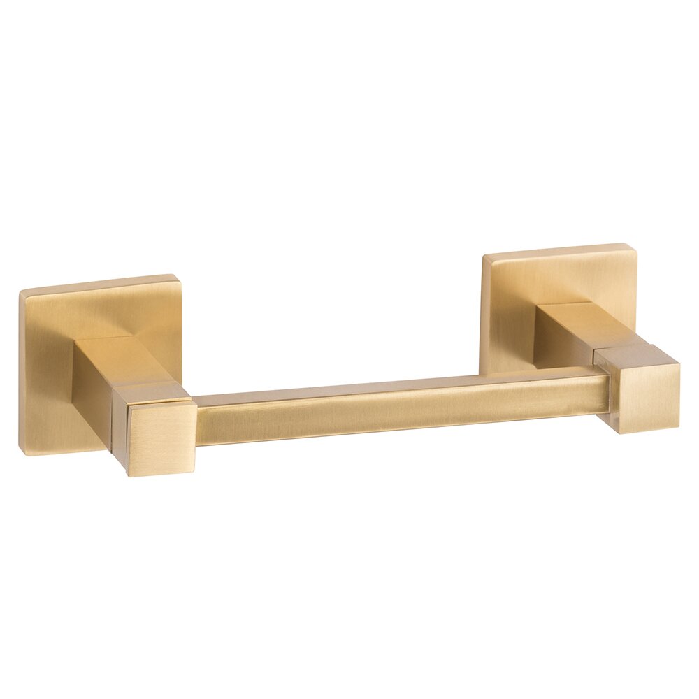 Two Post Toilet Paper Holder in Satin Brass
