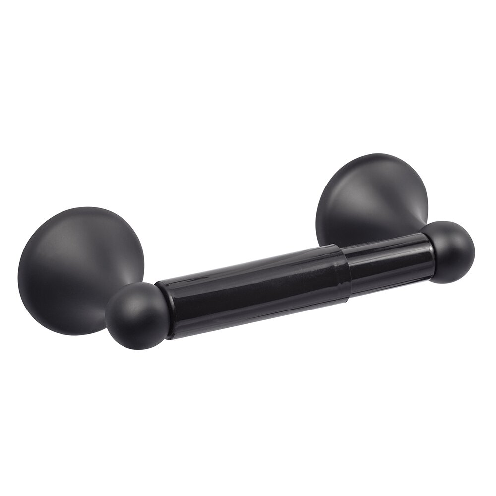 Two-Post Toilet Paper Holder in Flat Black