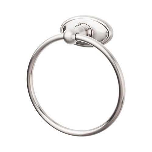 Edwardian Bath Ring Oval Backplate in Brushed Satin Nickel