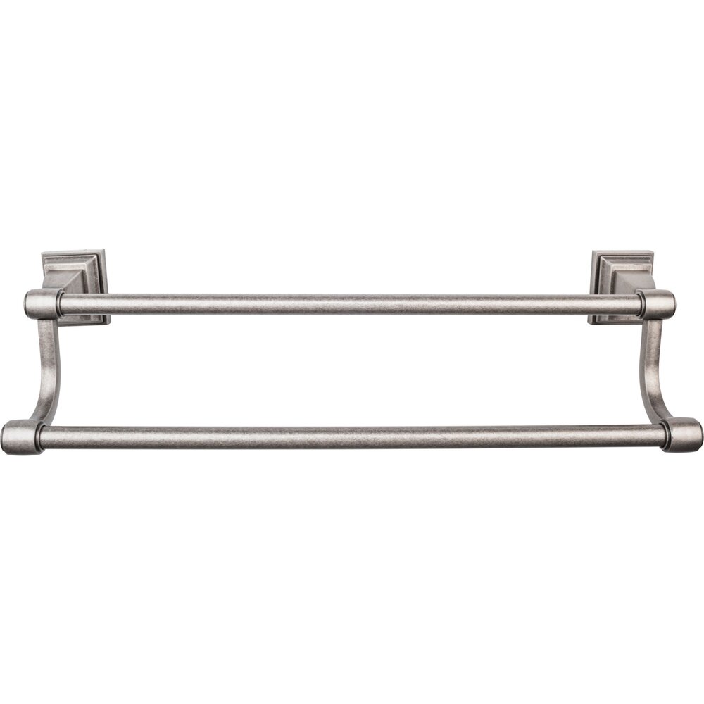 Stratton Bath Towel Bar 18" Double in Antique Pewter