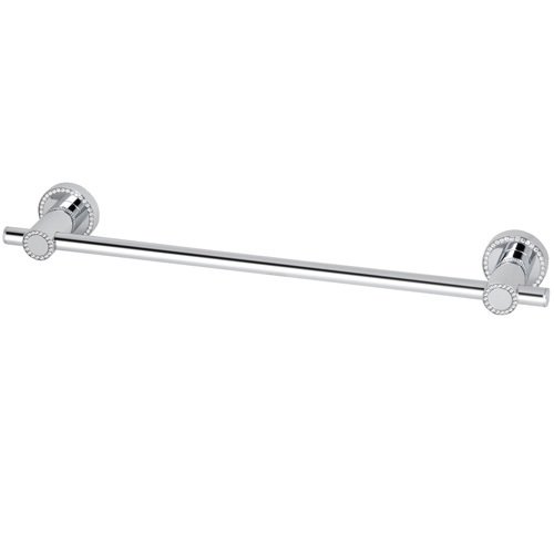 Solid Brass 18" Towel Bar in Polished Chrome with Swarovski Crystals