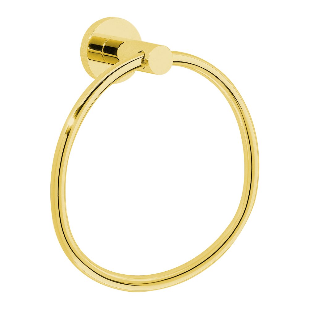 Small Towel Ring 6" in Unlacquered Brass