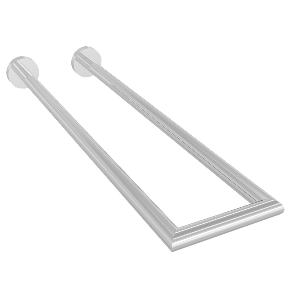 Double Perpendicular Towel Bar in Chrome