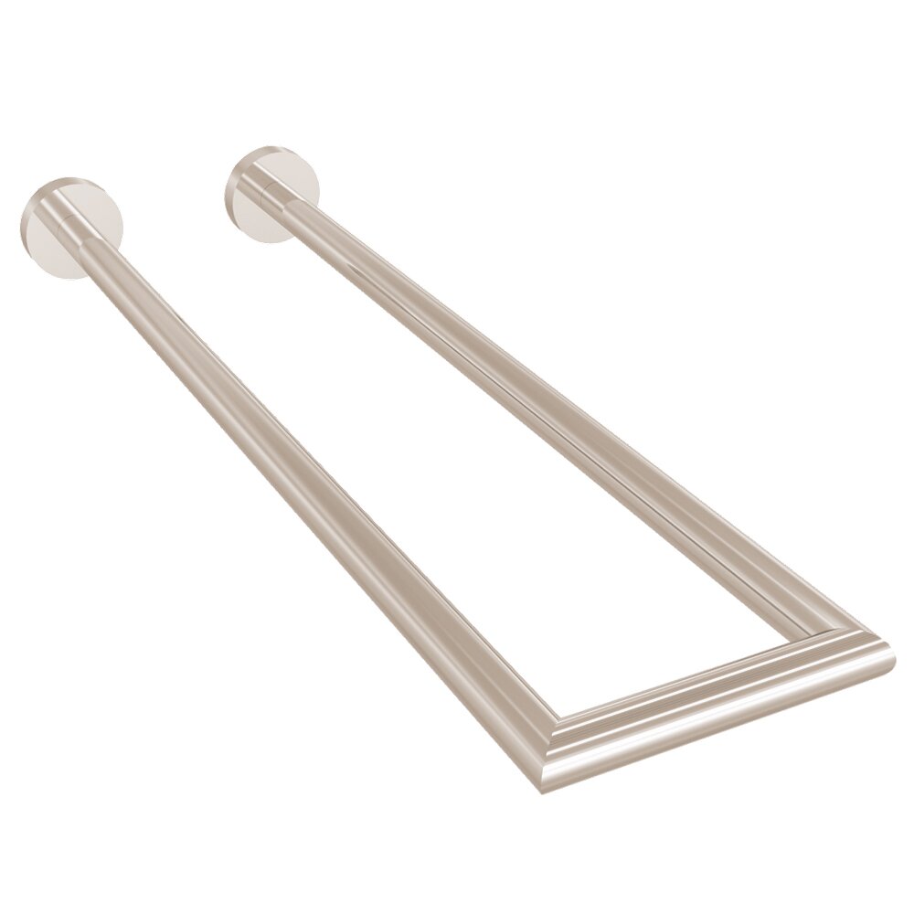 Double Perpendicular Towel Bar in Polished Nickel