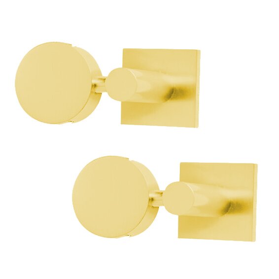 Pair of Mirror Supports in Unlacquered Brass