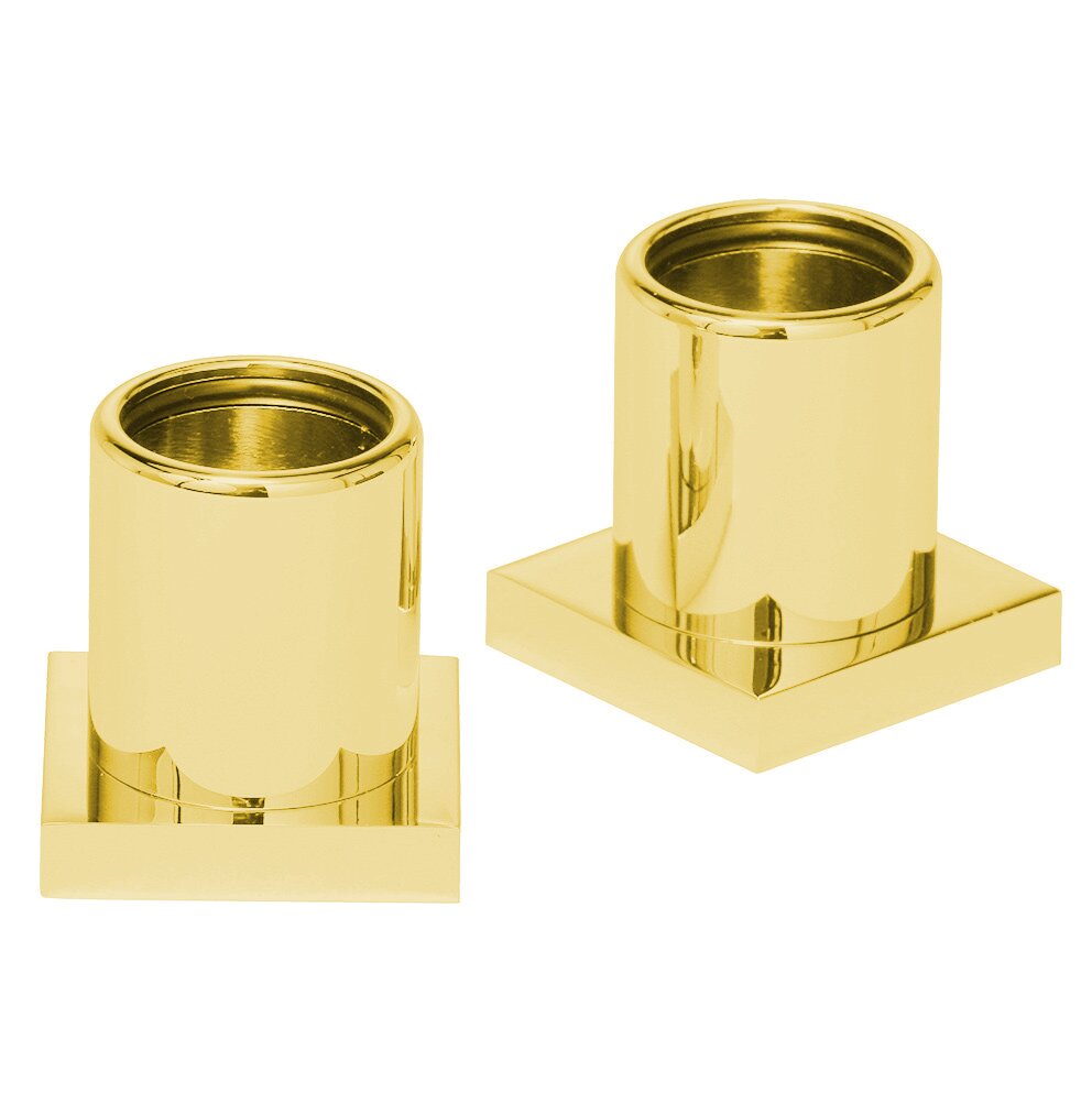 Shower Bar Supports (Pair) in Unlacquered Brass