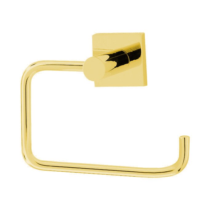 Toilet Roll Holder without Lid in Unlacquered Brass