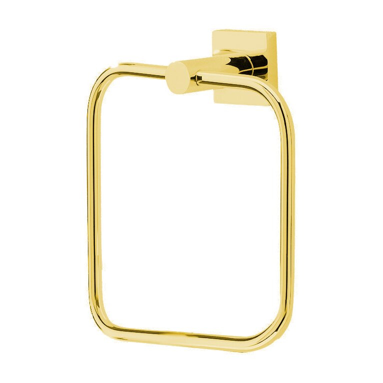 Small Towel Ring 6" in Unlacquered Brass