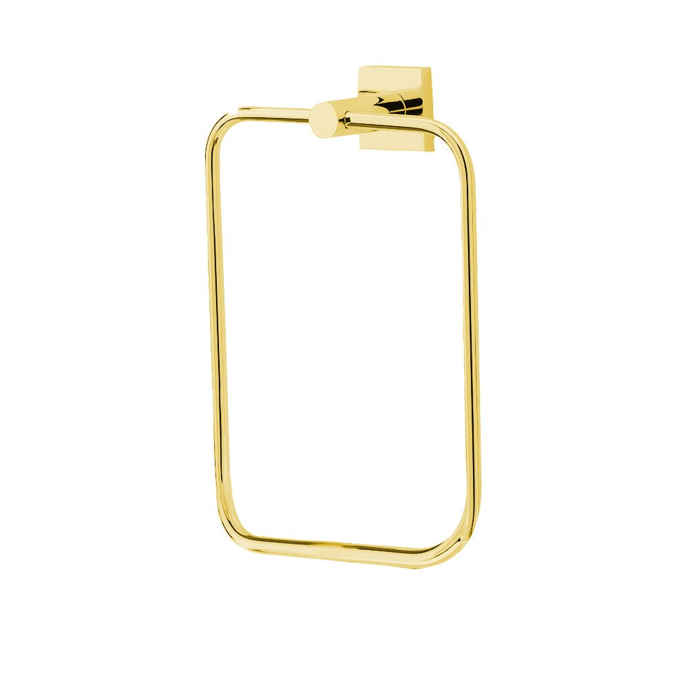 Large Towel Ring in Unlacquered Brass