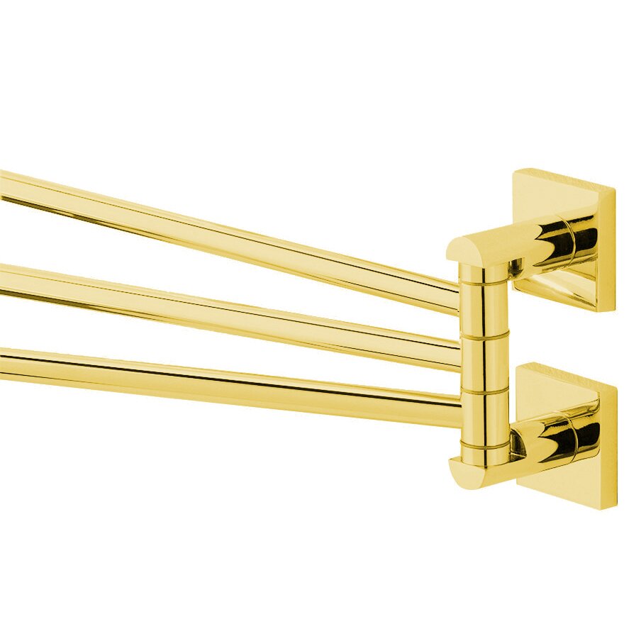Adjustable Towel Bar in Unlacquered Brass