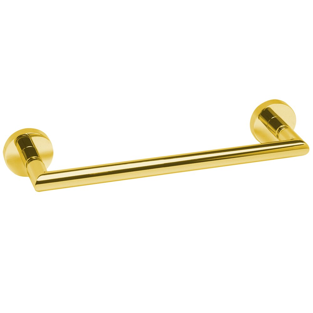 12" Single Towel Bar in Unlacquered Brass