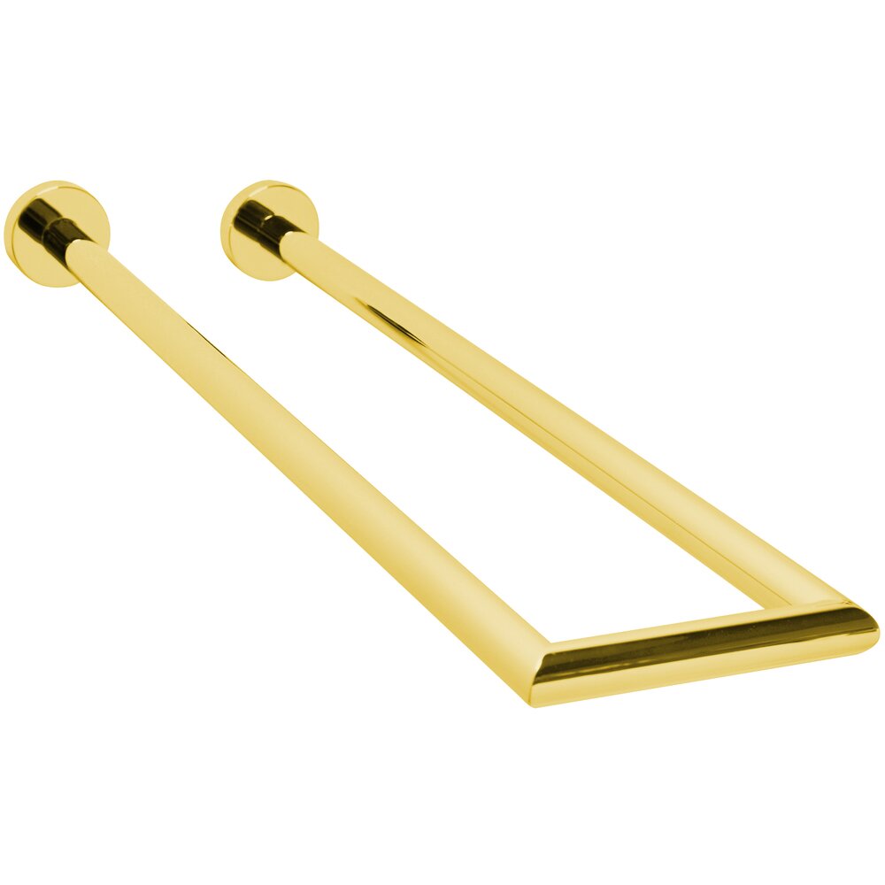 Double Perpendicular Towel Bar in Unlacquered Brass