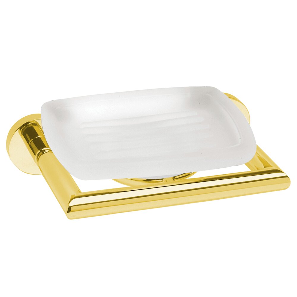 Soap Dish Holder in Unlacquered Brass