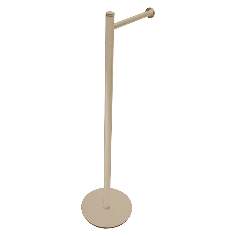 Contempoary Freestanding Toilet Paper Holder in Satin Nickel