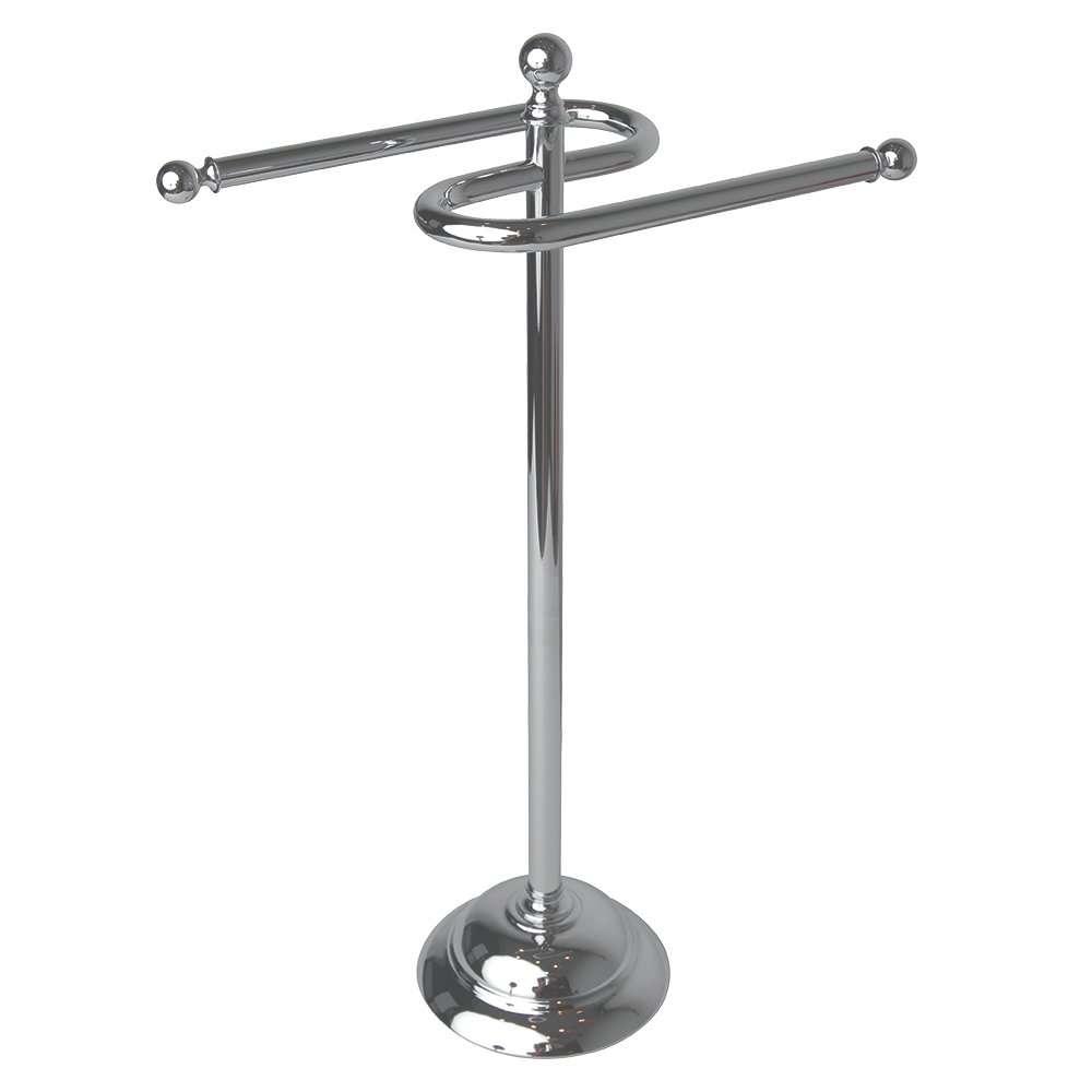 Freestanding Double Guest Towel Bar in Chrome
