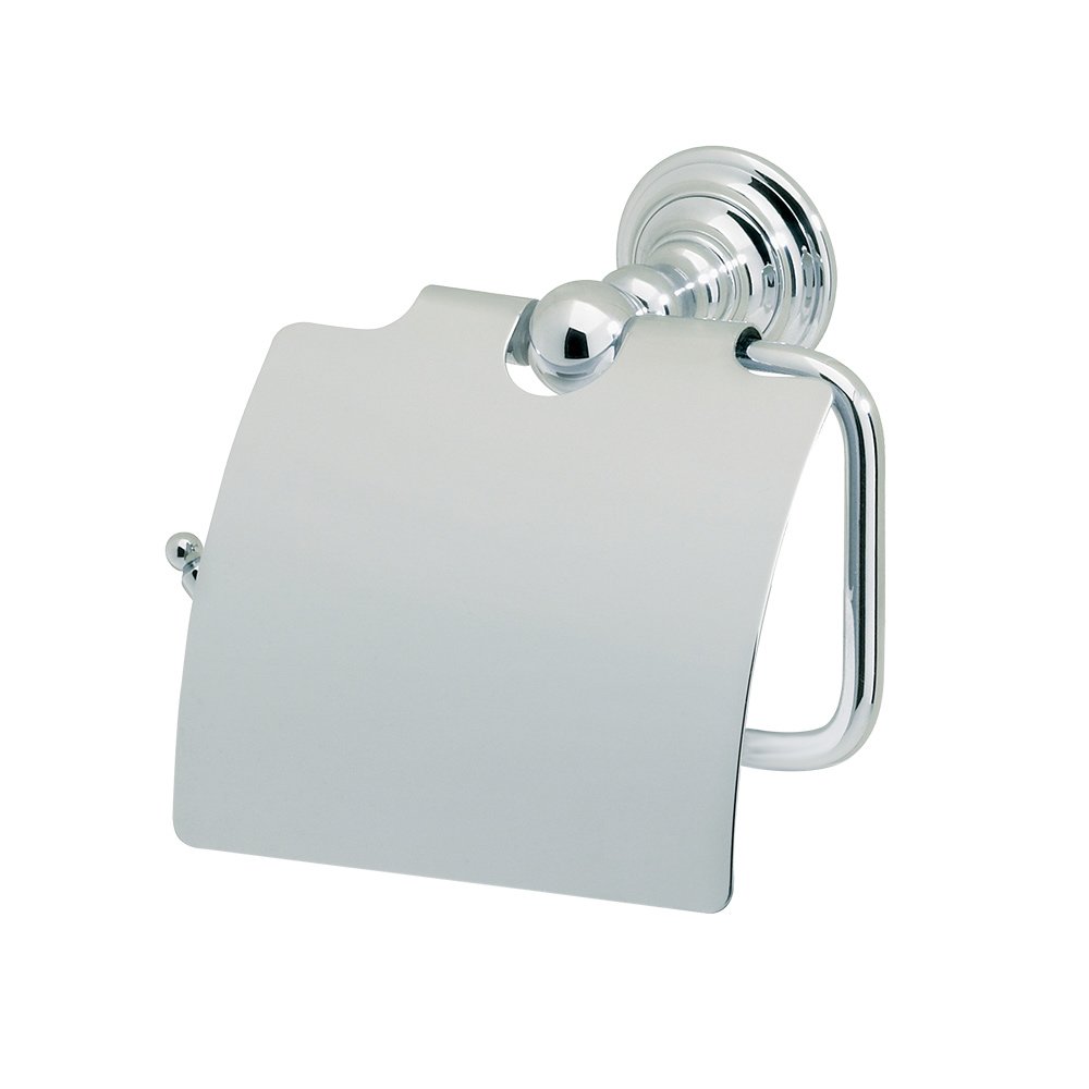 Toilet Paper Holder with Lid in Chrome