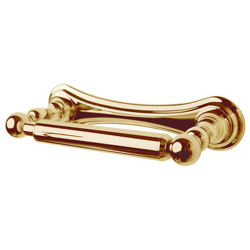 Double Post Paper Holder in Polished Brass