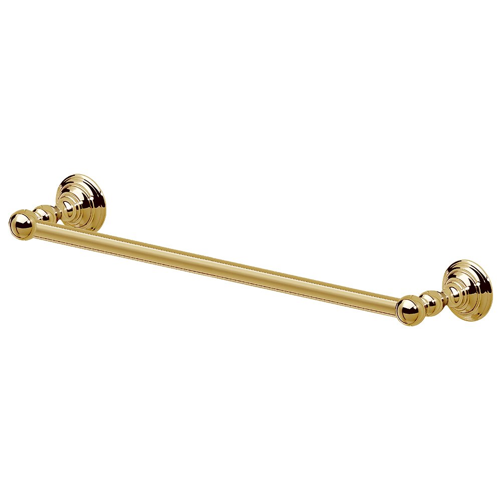 12" Single Towel Bar in Unlacquered Brass