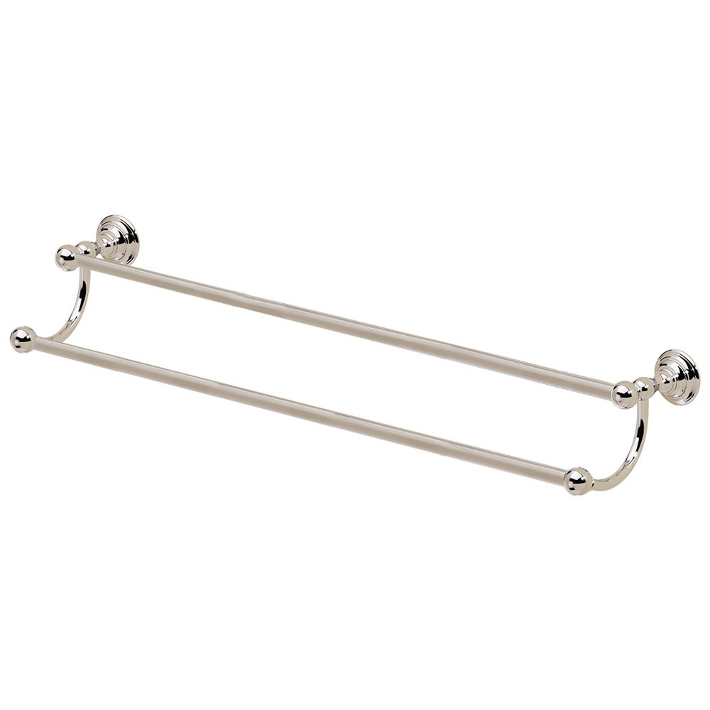 25" Double Towel Bar in Polished Nickel