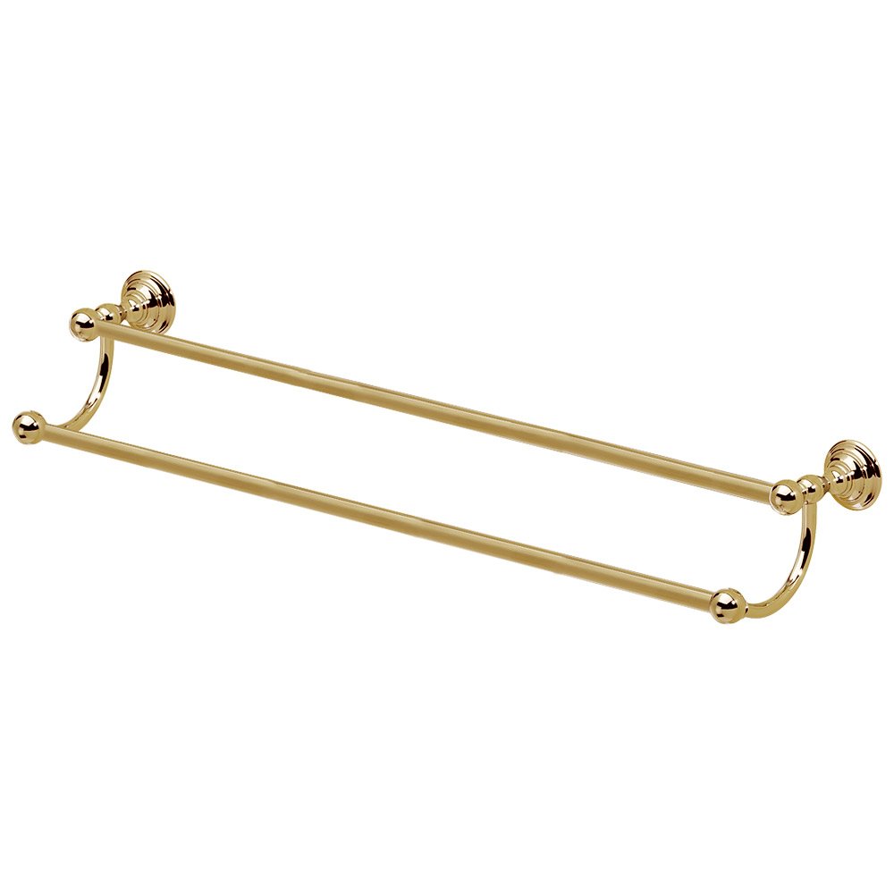 25" Double Towel Bar in Polished Brass