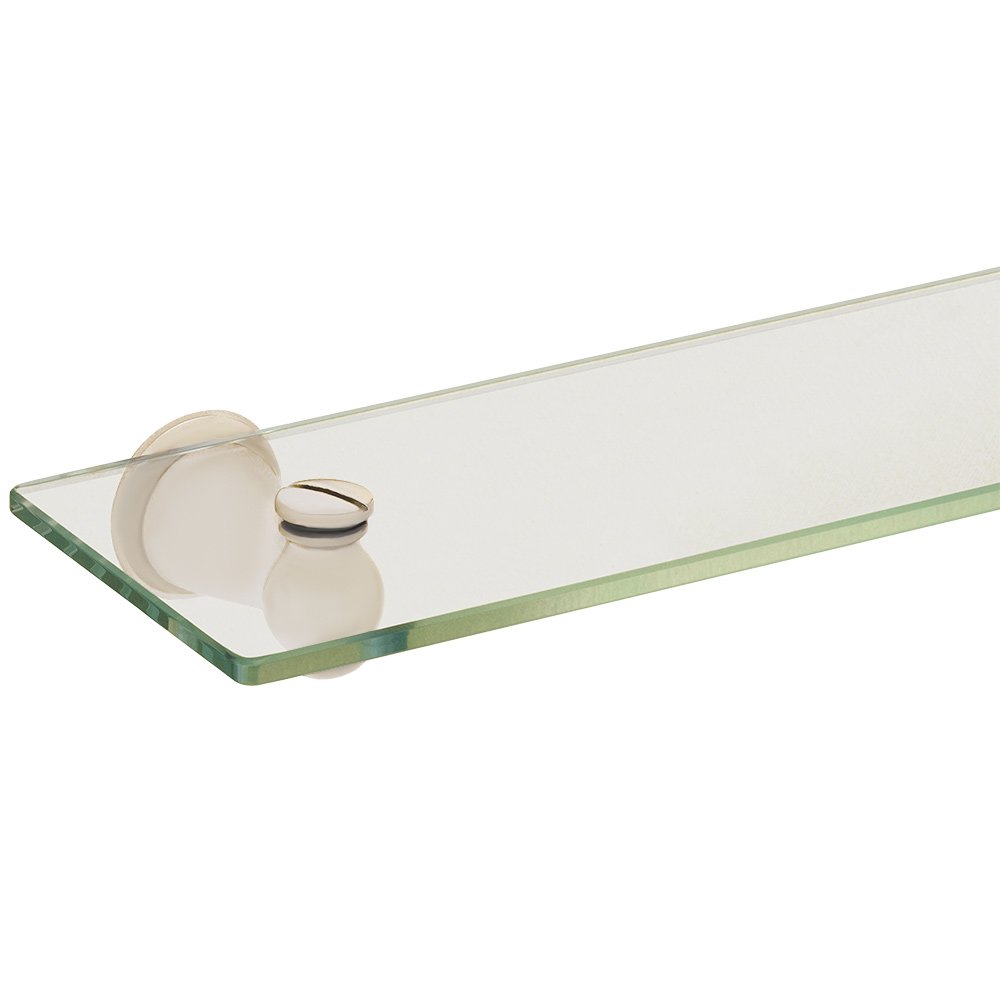 19 1/2" Long Glass Shelf in Satin Nickel