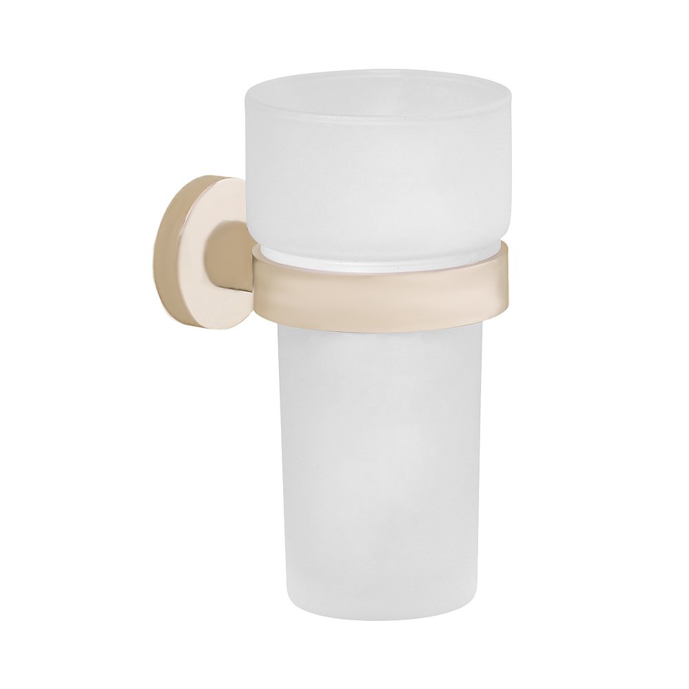 Frosted Tumbler Holder in Satin Nickel