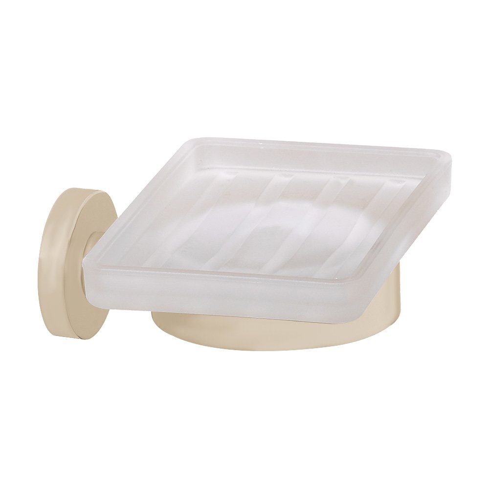 Frosted Soap Dish in Satin Nickel