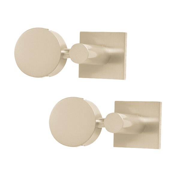 Pair of Mirror Supports in Satin Nickel