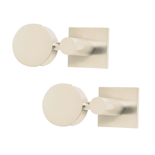 Pair of Mirror Supports in Polished Nickel