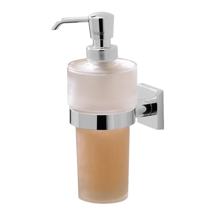Frosted Liquid Soap Dispenser in Chrome