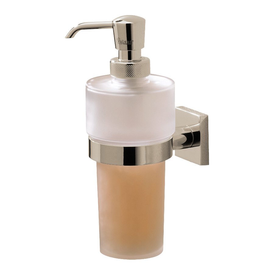 Frosted Liquid Soap Dispenser 8 Oz in Polished Nickel