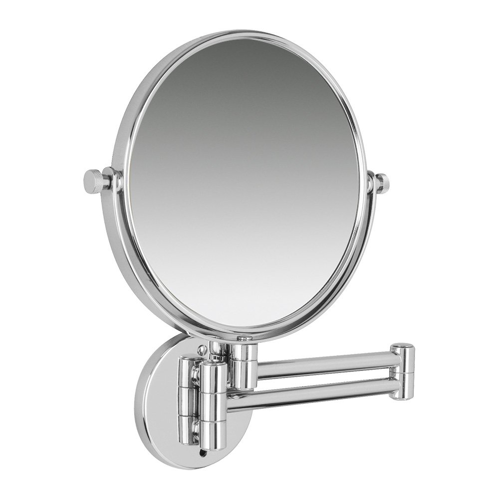 Contemporary Wall Mounted Mirror 3x in Chrome