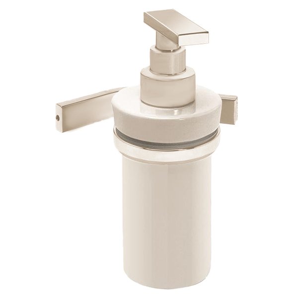 Ceramic Liquid Soap Dispenser in Satin Nickel