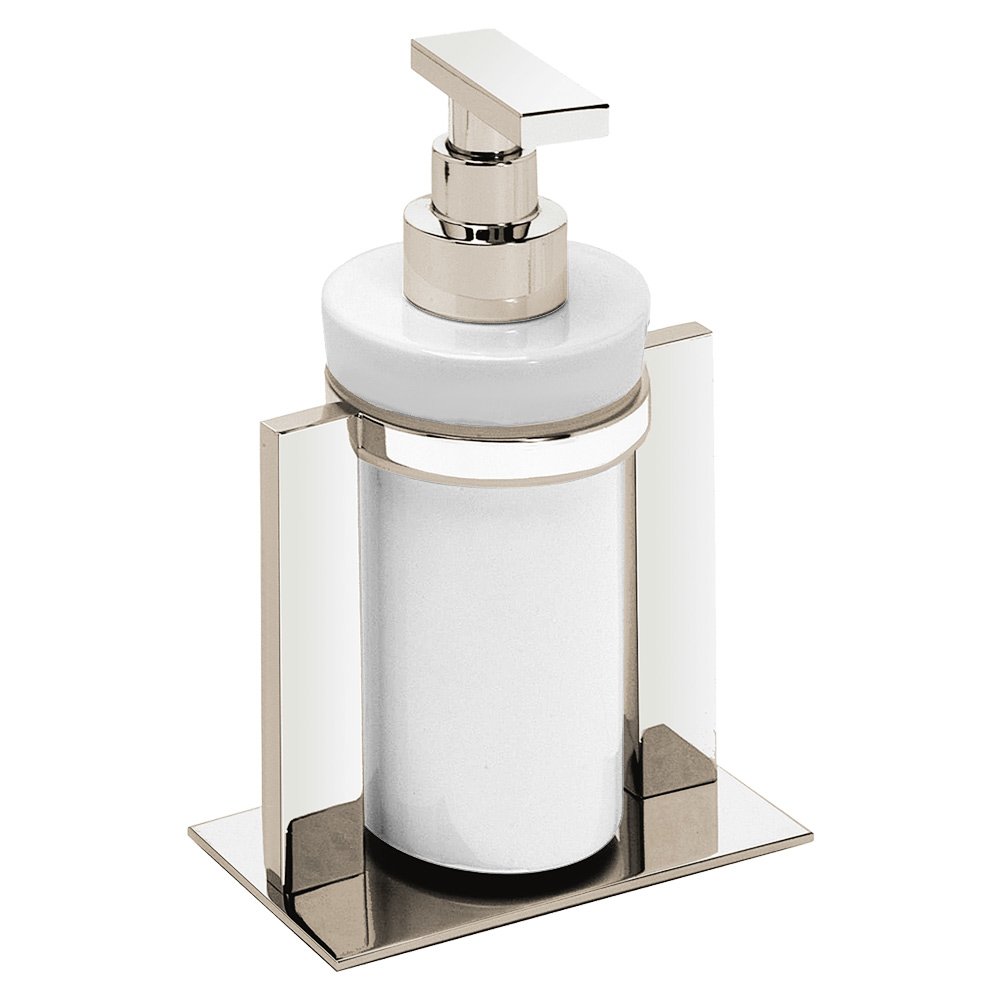 Ceramic Liquid Soap Dispenser in Polished Nickel